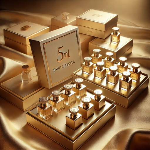 [TSTBOX10BTL-5ML-05] علبة عينات 10شيشة تيستر 5مل زهري - خشبي - توابل